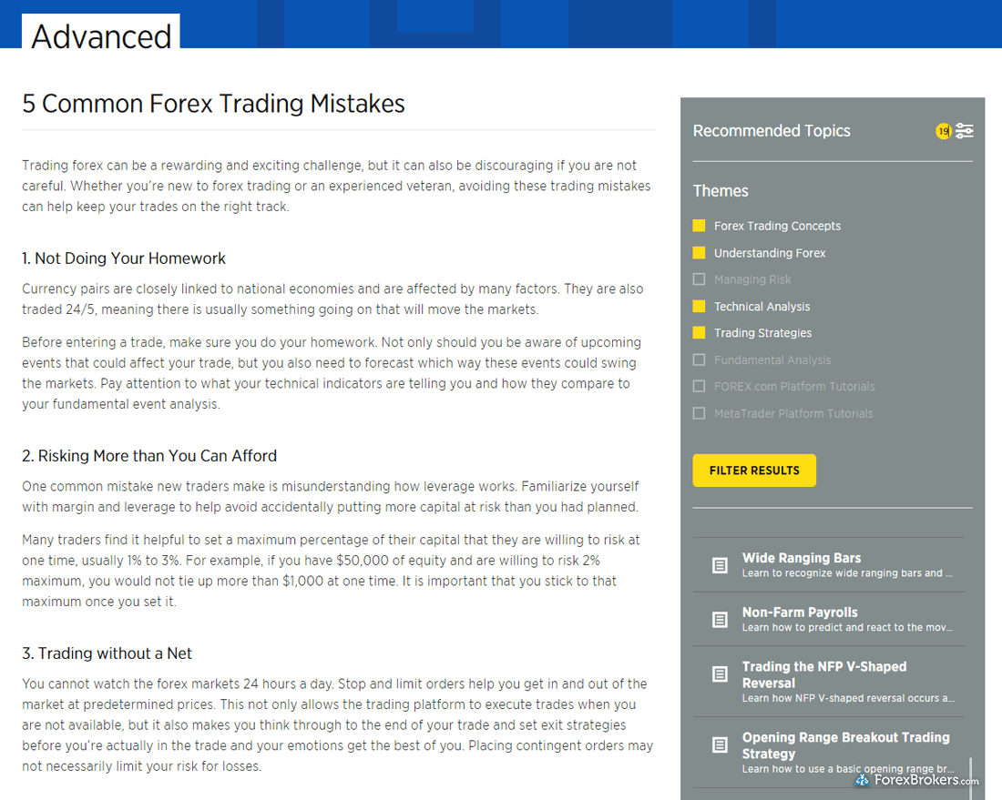 FOREX.com education advanced courses FOREX.com education advanced courses